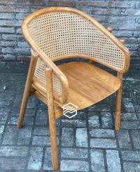 Gambar Kursi makan cafe minimalis modern kafe kayu jati cleopatra dari Notogriyo undefined 3 Tokopedia