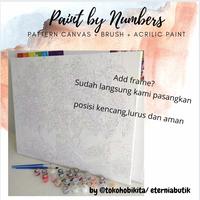 Gambar painting by number canvas 50 x 40 cm cat akrilik - mount fuji sakura - tanpa frame dari Eternia.id undefined 3 Tokopedia
