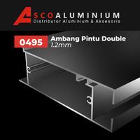 Gambar Aluminium Ambang Pintu Double 1.4 mm Profile 0495 Swing Door Alexindo - Ca dari AscoAluminium undefined 1 Tokopedia