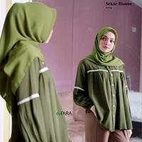 Gambar Sekar Blouse Defara - Army, Big size dari alyahijabprobolinggo undefined 5 Tokopedia