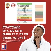 Gambar Karton/ Kertas Concorde Plano/F4/A4 Krem, L Yellow, Putih, Blue, Green - kertas concorde, Krem dari Tetapjayaindonesia undefined 1 Tokopedia