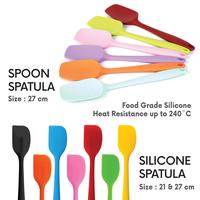 Gambar FOOD GRADE SILICONE SPATULA / SPATULA SILIKON ANTI LENGKET DAN TAHAN P - Spatula 21cm dari RR Kitchenware undefined 1 Tokopedia