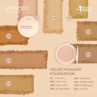 Gambar wardah colorfit velvet powder foundation - 23W Warm Ivory, With Case dari Shaqueena Cosmetics Bandung undefined 3 Tokopedia