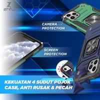 Gambar ZHFU RHINO IPHONE 13 CASE HYBRID CASING SOFT CASE ARMOR MAGNET STAND - Red Hawk, iP 13 dari Zhfu Indonesia undefined 2 Tokopedia