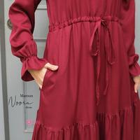 Gambar Noora Dress by Zizara Gamis Only Polos 7 pilihan warna busui friendly - Peanut, M dari nurayahijab undefined 4 Tokopedia