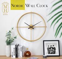 Gambar Jam Dinding Bulat Minimalis Estetik Nordic Gold Metal Wall Clock Besi dari Marbelous Home undefined 3 Tokopedia