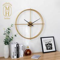 Gambar Jam Dinding Bulat Minimalis Estetik Nordic Gold Metal Wall Clock Besi dari Marbelous Home undefined 2 Tokopedia