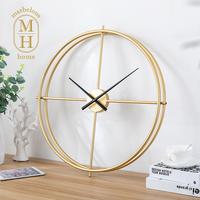 Gambar Jam Dinding Bulat Minimalis Estetik Nordic Gold Metal Wall Clock Besi dari Marbelous Home undefined 1 Tokopedia