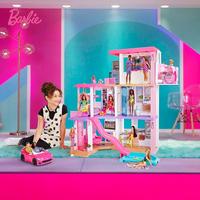 Gambar Barbie DreamHouse Dollhouse with Pool Slide Elevator Lights Sound dari Wikabo Sinar undefined 3 Tokopedia