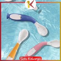 Gambar SK-C345 Sendok Bengkok Bayi Sendok Garpu Set Anak / Sendok Makan Bayi - OREN dari Satukeluarga undefined 2 Tokopedia
