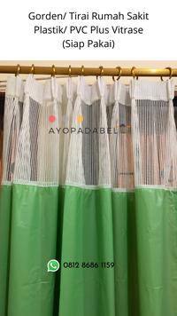 Gambar Gorden /Tirai Rumah Sakit Bahan Plastik PVC Tinggi 250cm Siap Pakai - Biru dari ayopadabeli Tangerang undefined 2 Tokopedia