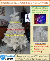 Gambar Pohon Natal 210 cm PUTIH SALJU / Pohon Natal 7 feet / Christmas Tree - With Accesories dari WinSejukBersama undefined 3 Tokopedia