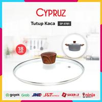 Gambar CYPRUZ Tutup Panci Kaca 18 CM Tutup Wajan Kuali Kaca SP-0781 - 18cm dari Home Electro undefined 1 Tokopedia