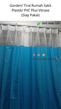 Gambar Gorden /Tirai Rumah Sakit Bahan Plastik PVC Tinggi 250cm Siap Pakai - Biru dari ayopadabeli Tangerang undefined 3 Tokopedia