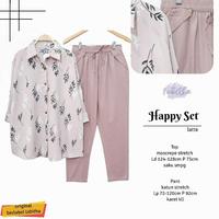 Gambar happy set setelan celana wanita jumbo baju kerja big size modis dari Salsabila Fashion Shop undefined 2 Tokopedia