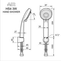 Gambar Bundling Keran Cabang Shower Bak Mandi Double Tembok Kran Air D 9G Z +Hand Shower Mandi Handshower Head Kepala Sower ABS -HS 4-3W Bulat Minimalis dari AER Sanitary Indonesia undefined 5 Tokopedia