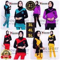 Gambar Baju Set Olahraga Wanita Muslim Jumbo Setelan Senam Aerobic Zumba Cewe - Puji Hitam, 4L dari Baju Olahraga Wanita Muslim Setelan Zumba Pakaian Olahraga undefined 1 Tokopedia