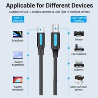 Gambar Vention Kabel Printer USB-C to USB-B 2.0 Cable Scanner for Canon Epson - CQU, 0.5 Meter dari XLink Surabaya undefined 3 Tokopedia