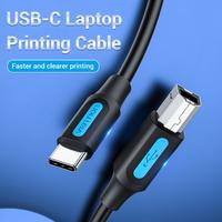 Gambar Vention Kabel Printer USB-C to USB-B 2.0 Cable Scanner for Canon Epson - CQU, 0.5 Meter dari XLink Surabaya undefined 2 Tokopedia