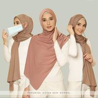 Gambar Jilbab Pashmina Instan New Normal Hijab Masker / Pastan Royal - Abu Muda dari Faeyza_Official undefined 1 Tokopedia