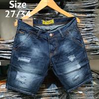 Gambar Celana Jeans Pendek Pria Robek Terbaru MC WISCER Model Skinny dengan Desain Simple dan Elegan Lembut Denim - Blue Stone, 28 dari Pusat Jeans Store undefined 4 Tokopedia