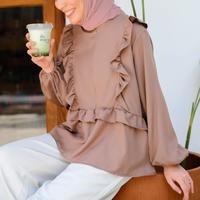 Gambar ATASAN WANITA SHAKILA LENGAN PANJANG PUFFY FASHION BISA BUAT BUSUI - mauve dari Gween fashion undefined 5 Tokopedia