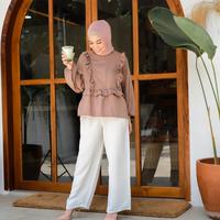 Gambar ATASAN WANITA SHAKILA LENGAN PANJANG PUFFY FASHION BISA BUAT BUSUI - mauve dari Gween fashion undefined 4 Tokopedia