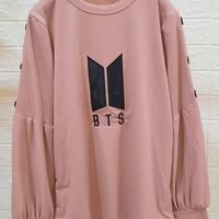 Gambar KAOS ATASAN WANITA BABY TERRY IMPORT SPANDEK LENGAN PANJANG PUFFy - dusty pink dari Gween fashion undefined 4 Tokopedia