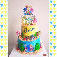 Gambar kue ulang tahun karakter Baby Shark Birthday Cake dari D'hasniShop undefined 1 Tokopedia