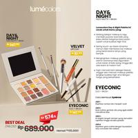Gambar Lumecolors Bundling Day Night Palette Eyeconic Duo Lipcoat Kissproof - Espresso Brown, Memory of You dari Lumecolors Tangerang undefined 2 Tokopedia