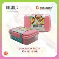 Gambar NEW BELLAGIO LUNCH BOX / KOTAK MAKAN RECTA 570 ML - Pink dari Technoplast undefined 3 Tokopedia