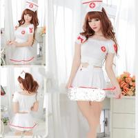 Gambar cosplay costume perawat setelan rok lingerie sexy putih up size S-M dari LingerieMu undefined 1 Tokopedia