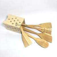 Gambar DADALALA Spatula Set Isi 5pcs Kayu LAMTORO + Box Serbaguna PREMIUM - Boks Natural dari Dadalala undefined 4 Tokopedia
