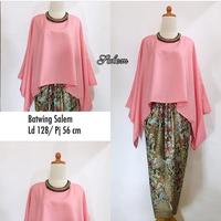 Gambar Kebaya Modern Batwing Biru Tosca - SET TOSCA dari Batik Kebaya Modern undefined 2 Tokopedia