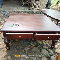 Gambar meja tamu jati panjang 120x70 salah tua dari filubymebeljepara undefined 2 Tokopedia