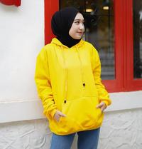 Gambar Sweater Hoodie Unisex Polos Simple Murah Warna Kuning Keren dari xyz Tpedia undefined 4 Tokopedia