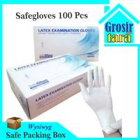 Gambar Sarung Tangan Latex Handscoon Gloves Safeglove isi 100 pcs Size S - M - S dari Rumahgrosir-Tara undefined 1 Tokopedia
