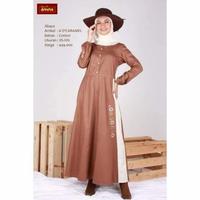 Gambar Gamis Dannis D'Caramel Coklat Sarimbit - S dari Rumah Dannis Tuban undefined 3 Tokopedia