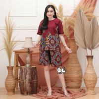 Gambar setelan batik katun murah grosir baju tidur wanita dewasa - Cokelat, XL dari muhsi collection undefined 4 Tokopedia