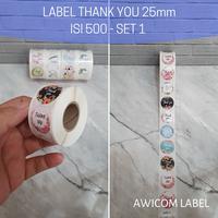 Gambar 500 PCS (1 ROLL) Stiker Label Thank You 25mm - SET 4 dari Awicom Shop undefined 2 Tokopedia
