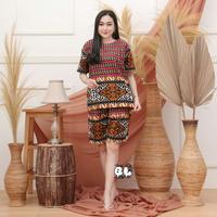 Gambar setelan batik katun murah grosir baju tidur wanita dewasa - Cokelat, XL dari muhsi collection undefined 5 Tokopedia