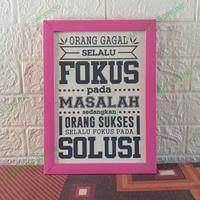 Gambar hiasan dinding dekorasi bingkai poster kata bijak A4 - Pink dari MUSTAR ONLINE undefined 2 Tokopedia