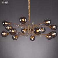 Gambar Lampu Gantung Industrial Hedda Chandelier (PO667) - Bola Hitam, 8 Bulb dari Leatique Decorative undefined 1 Tokopedia