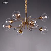 Gambar Lampu Gantung Industrial Hedda Chandelier (PO667) - Bola Hitam, 8 Bulb dari Leatique Decorative undefined 2 Tokopedia