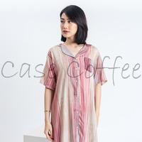 Gambar DRESS daster piyama wanita dewasa baju tidur katun motif terusan cewek - Brwn Flwr TLS dari Case Coffee undefined 2 Tokopedia