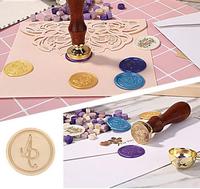 Gambar Wax Seal Stamp Wood Handle Dia. 3cm - Stempel Sealing Lilin Inisial - 0E dari JPL CRAFT STORE undefined 5 Tokopedia