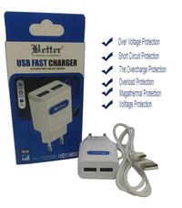 Gambar Charger For Android 2 Usb Fast Charging Travel Better Logo Samping dari AkuAda Store undefined 1 Tokopedia