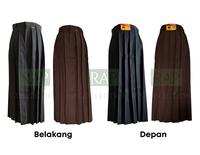 Gambar SERAGAM SEKOLAH-Rok panjang rempel SMP SMA Abu Biru Coklat Hitam Putih - Putih, A dari byrapcollection undefined 4 Tokopedia