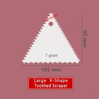 Gambar SCRAPER PERATA SISIR PENGHALUS MOTIF CREAM CAKE DECORATION SERRATED - Trapez Small V dari Cap Angsa undefined 5 Tokopedia
