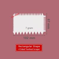 Gambar SCRAPER PERATA SISIR PENGHALUS MOTIF CREAM CAKE DECORATION SERRATED - Trapez Small V dari Cap Angsa undefined 2 Tokopedia